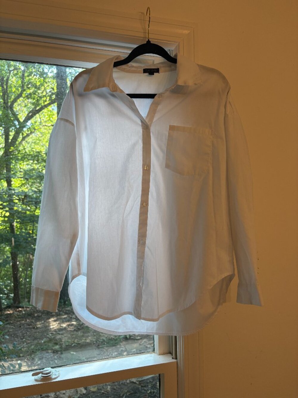 J for Justify White Oversized Button-Down Shirt (L)